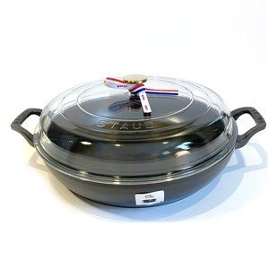 Staub Cast Iron Everything Pan with Glass Lid